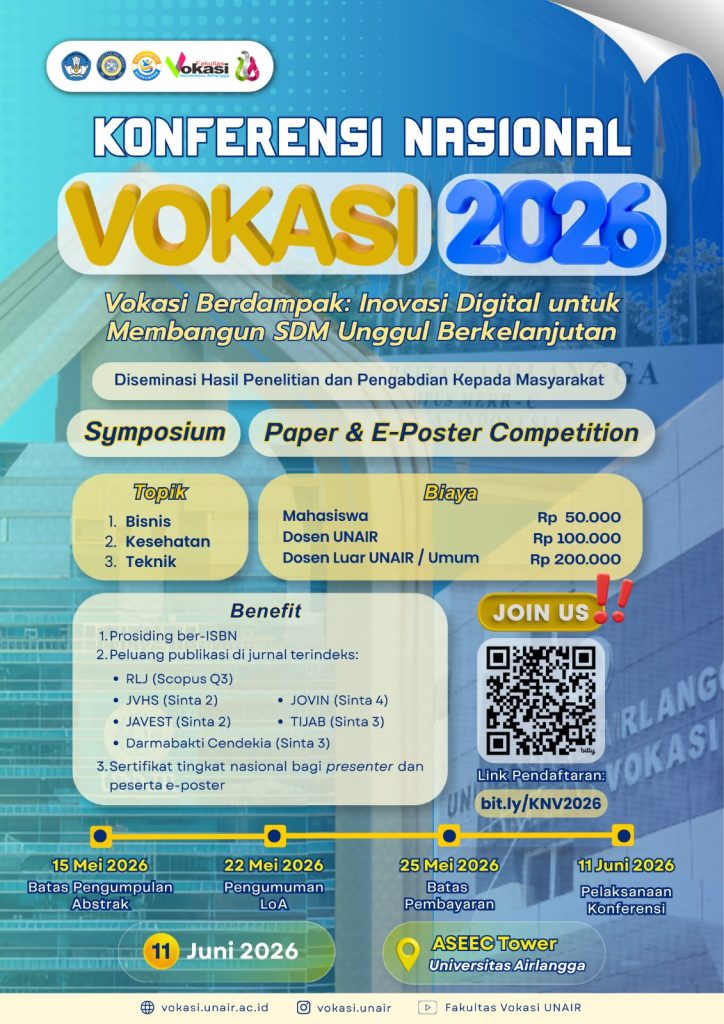 Akselerasi Inovasi Digital, Fakultas Vokasi UNAIR Siap Gelar Konferensi Nasional Vokasi 2026